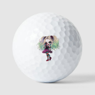 A Cute Girl Halloween Design Collection 13 Golf Balls