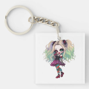 A Cute Girl Halloween Design Collection 13 Key Ring