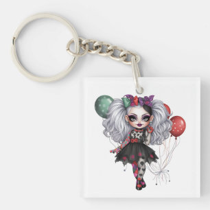 A Cute Girl Halloween Design Collection 14 Key Ring