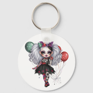 A Cute Girl Halloween Design Collection 14 Key Ring