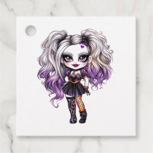 A Cute Girl Halloween Design Collection 18 Favour Tags