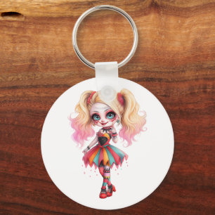 A Cute Girl Halloween Design Collection 19 Key Ring