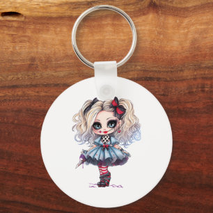 A Cute Girl Halloween Design Collection 21 Key Ring