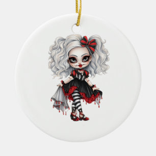 A Cute Girl Halloween Design Collection 7 Ceramic Ornament