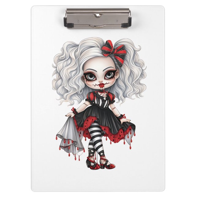 A Cute Girl Halloween Design Collection 7 Clipboard (Front)