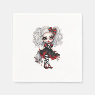 A Cute Girl Halloween Design Collection 7 Napkin