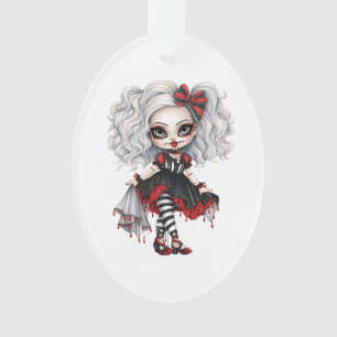 A Cute Girl Halloween Design Collection 7 Ornament