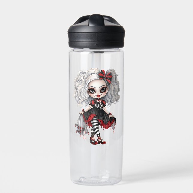 A Cute Girl Halloween Design Collection 7 Water Bottle (Front)