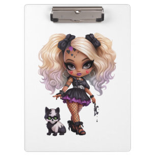 A Cute Girl Halloween Design Collection 8 Clipboard