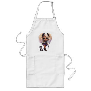 A Cute Girl Halloween Design Collection 8 Long Apron