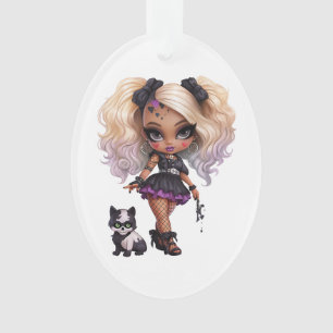 A Cute Girl Halloween Design Collection 8 Ornament
