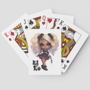 A Cute Girl Halloween Design Collection 8 Playing Cards