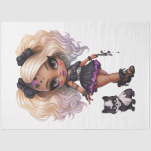 A Cute Girl Halloween Design Collection 8 Tissue Paper