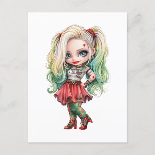 A Cute Girl Halloween Design Collection 9 Postcard