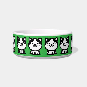 A Cute Green Cats Bowl