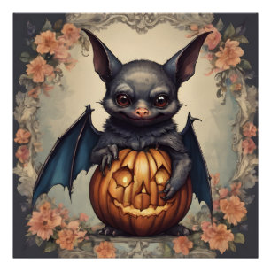 A Cute Halloween Bat hb5 Glossy Poster