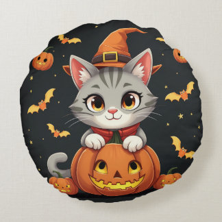 a cute Halloween cushion. Round Cushion