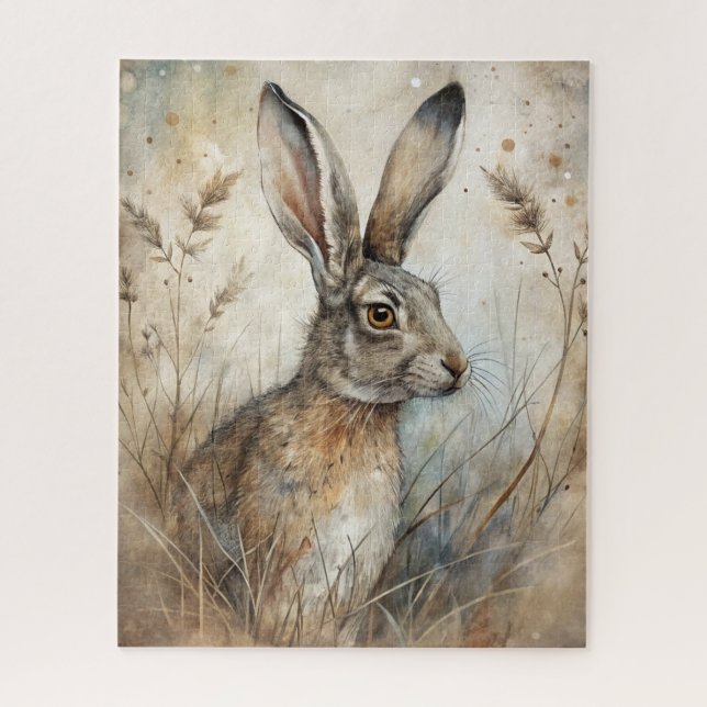 A Cute Hare in Forest Jigsaw Puzzle (Vertical)