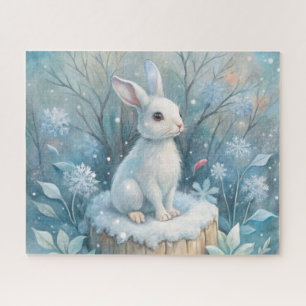 A Cute Hare in Winter Jigsaw Puzzle
