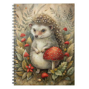 A Cute Hedgehog in Forest Notebook