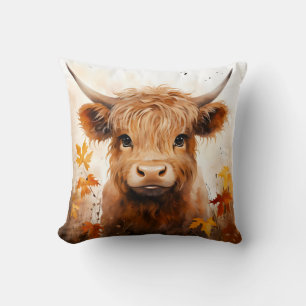 A Cute Highland Cow Series Design 1 Cushion