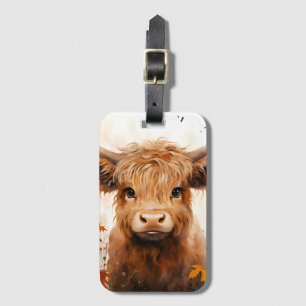 A Cute Highland Cow Series Design 1 Luggage Tag