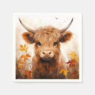 A Cute Highland Cow Series Design 1 Napkin