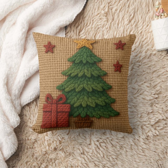 A cute knit tree gift cushion (Blanket)