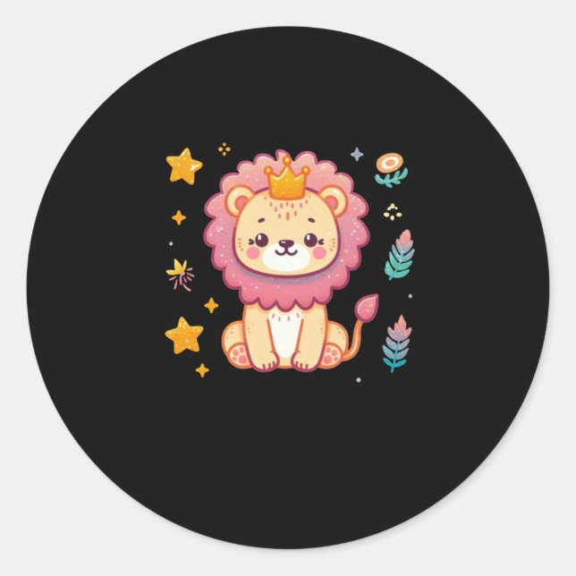 A Cute Lion Sticker  (Front)