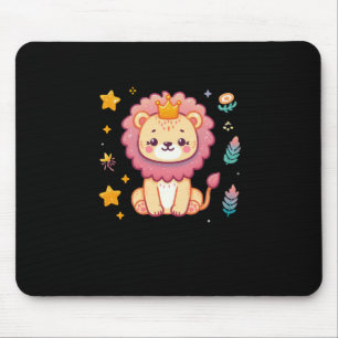 A Cute Lion Sticker Mouse Pad