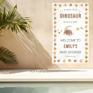 A Cute Little Dinosaur Baby Shower Welcome Banner
