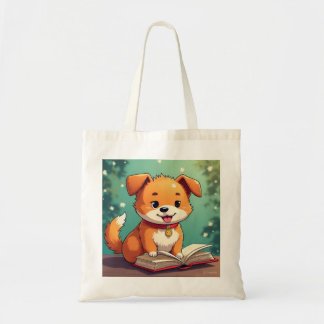 A cute little dog tote bag