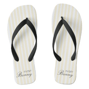 A cute little Floral Bunny sweet Yellow Thongs