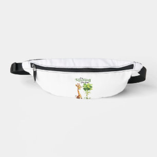 A Cute Little Giraffe With The Tree, Rooting For Y Bum Bags