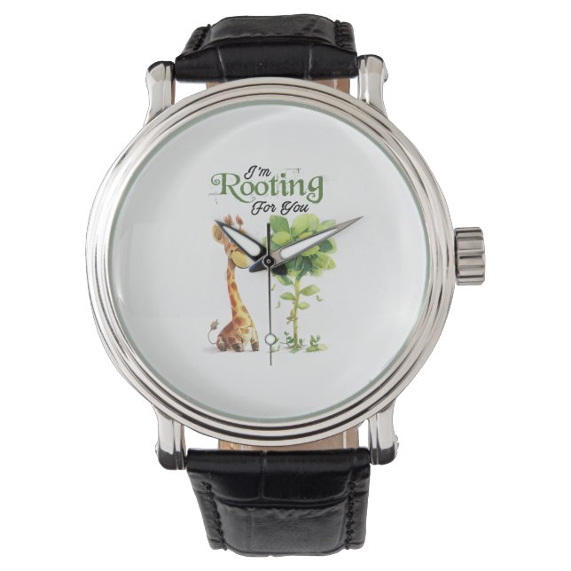 A Cute Little Giraffe With The Tree, Rooting For Y Watch (Front)