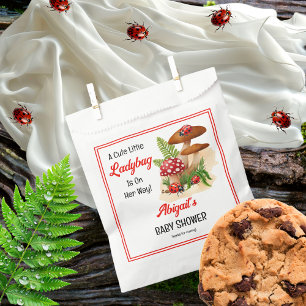 A Cute Little Ladybug Is On Her Way Baby Shower Favour Bag