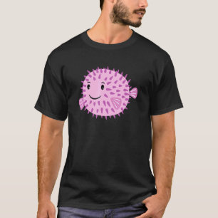 A Cute Little Puffer Fish Swims To You And Laughs  T-Shirt