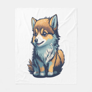 A Cute Little Puppy   Fleece Blanket