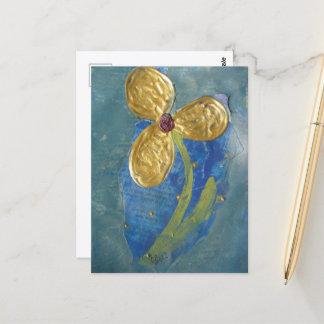 A Cute Mixed Media Flower Postcard