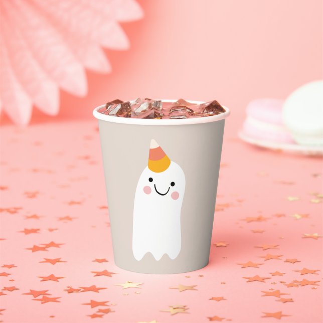 A Cute Party Ghost!  Paper Cups (Insitu)