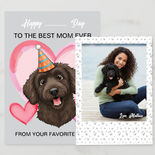 A cute Portuguese Dog on special occasion for Mum Holiday Card