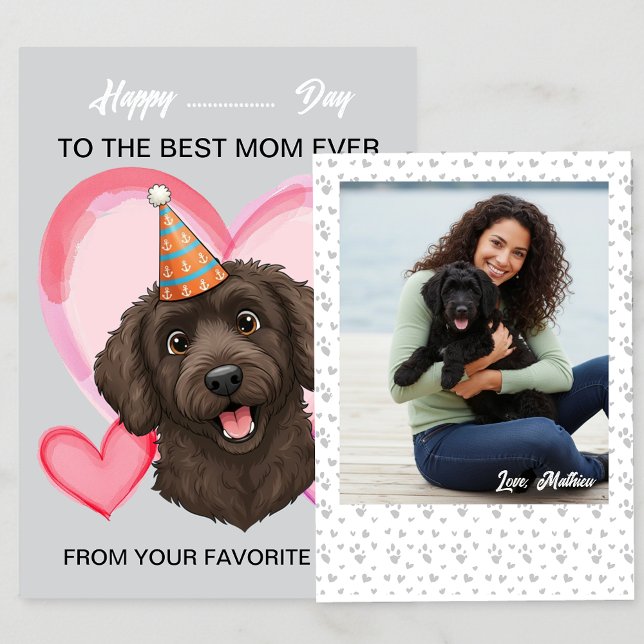 A cute Portuguese Dog on special occasion for Mum Holiday Card (Creator Uploaded)
