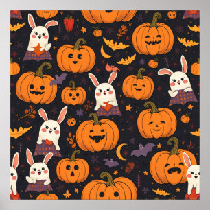 a cute poster for Halloween