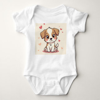 a cute puppy baby bodysuit