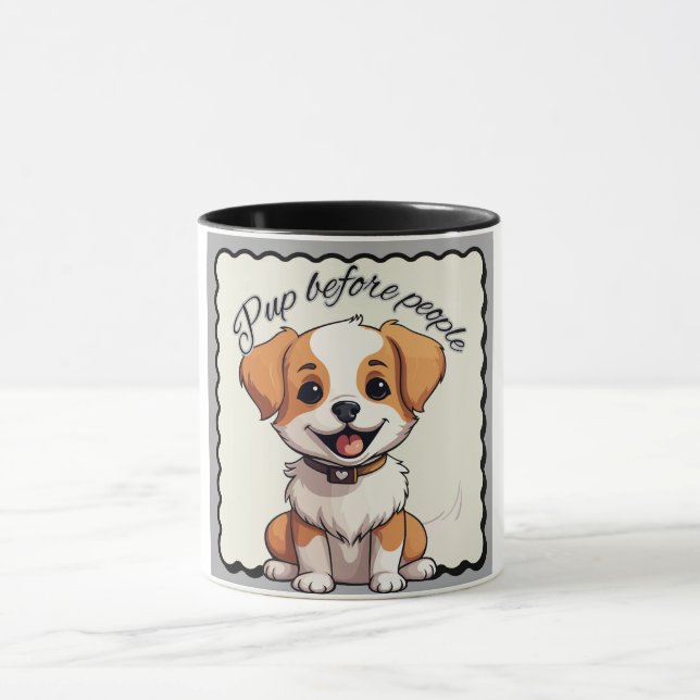 A cute puppy design coffee  mug (Center)