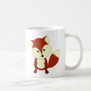 A cute red fox coffee mug