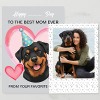 A cute Rottweiler on a special occasion for Mom
