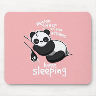 A CUTE SLEEPING PANDA MOUSE PAD