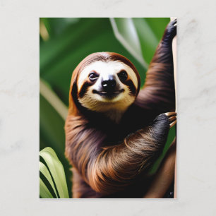A Cute Smiling Sloth Postcard