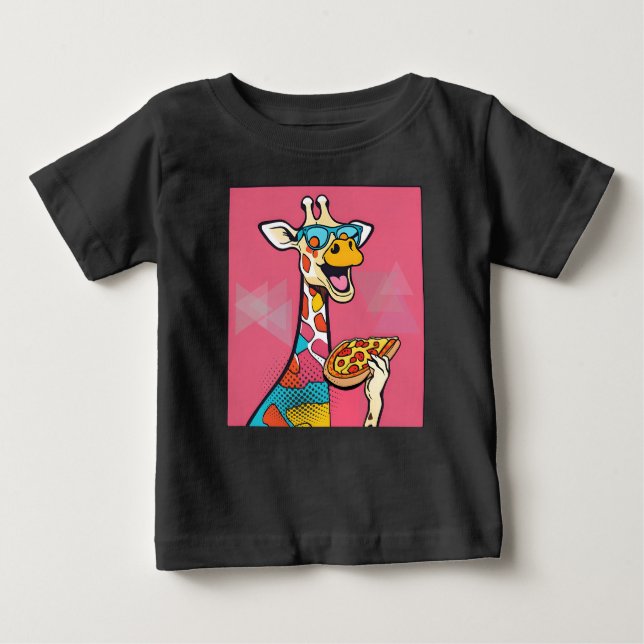 A cute toddler kids baby cool giraffe design baby T-Shirt (Front)